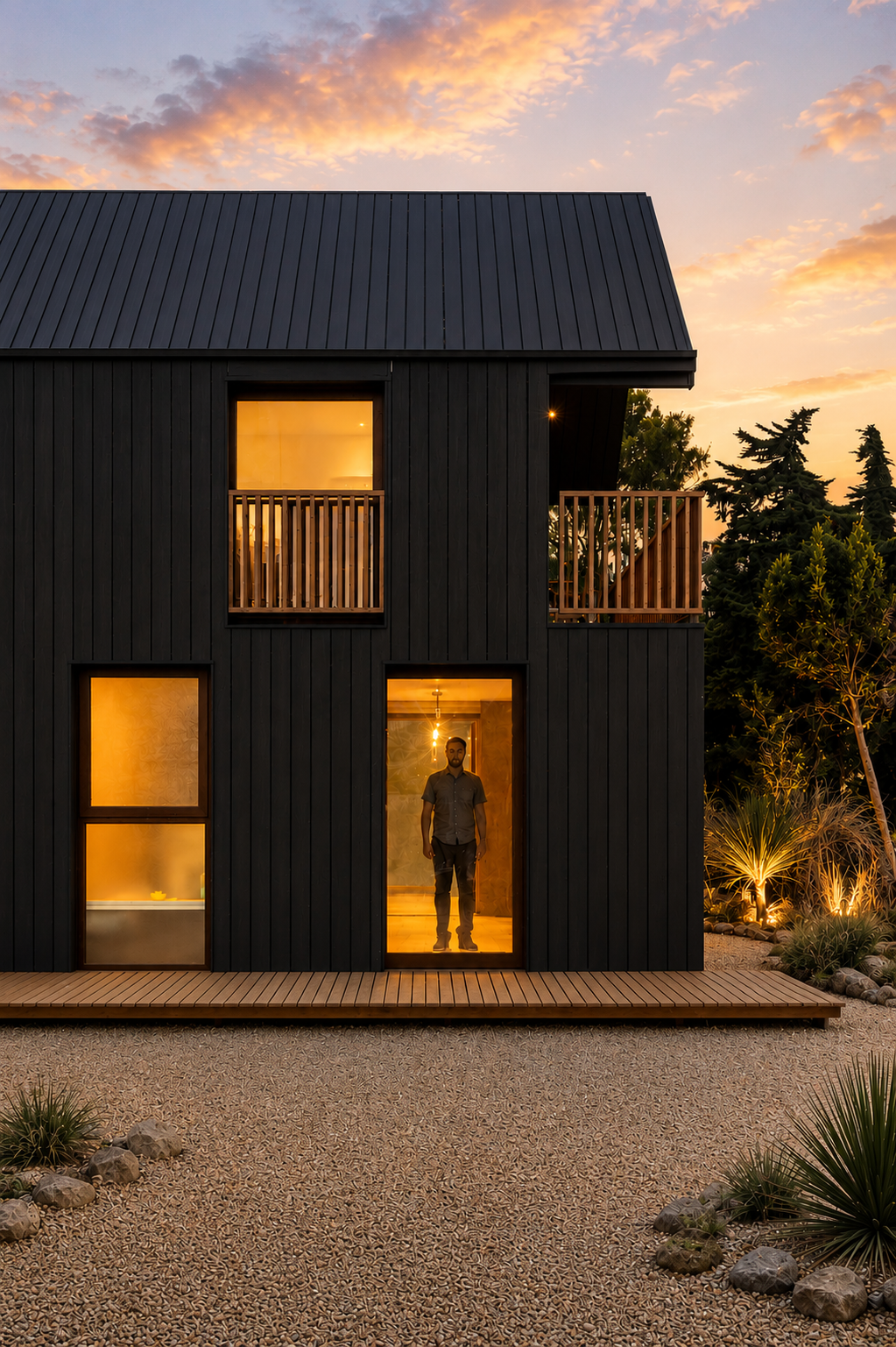 Casa Larga — segunda vivienda familiar 427 m² con panel SIP en Cachagua, Chile